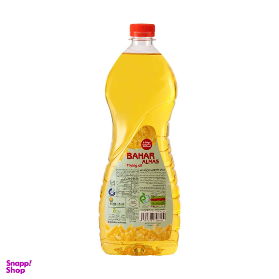 روغن مایع سرخ کردنی بهار الماس حجم 900 میلی لیتر