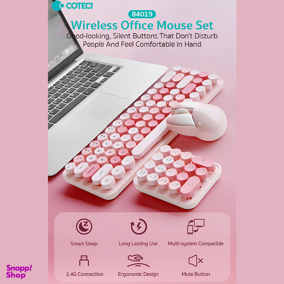 کیبورد و ماوس بی سیم کوتسی مدل 84019 به همراه صفحه اعداد