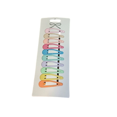 گیره مو تق تقی مدل اشکی کد A51 مجموعه 10 عددی
