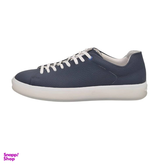 کفش طبی مردانه چرم ریباری مدل P2 رنگ آبی تیره