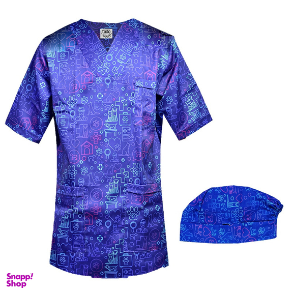 ست کلاه و روپوش پزشکی مردانه تادو مدل SRO21