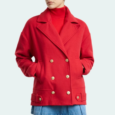 پالتو زنانه مدل GD-o-20227784 رنگ قرمز