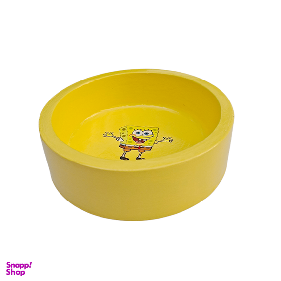 ظرف آب و غذای سگ و گربه مدل باب اسفنجی و دوستان کد 87 ست سه عددی