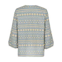 ست مانتو و شلوار زنانه مدل گندم رنگ آبی آسمانی