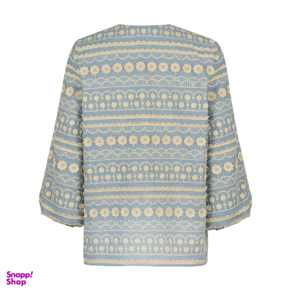 ست مانتو و شلوار زنانه مدل گندم رنگ آبی آسمانی