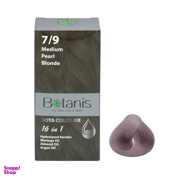 کیت رنگ مو بوتانیس شماره 7.9 حجم 60 میلی لیتر رنگ بلوند مرواریدی متوسط