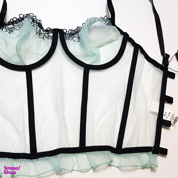 ست شورت و سوتین زنانه برتا مدل فنردار شیشه ای کد 5111-2261 رنگ سبز روشن