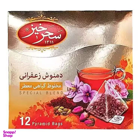 دمنوش زعفرانی سحرخیز بسته 12 عددی