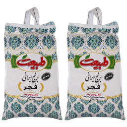 برنج ایرانی فجر طبیعت وزن 5 کیلوگرم بسته 2 عددی