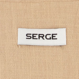 مانتو کتی زنانه سرژه مدل 216597 یقه انگلیسی رنگ کرم