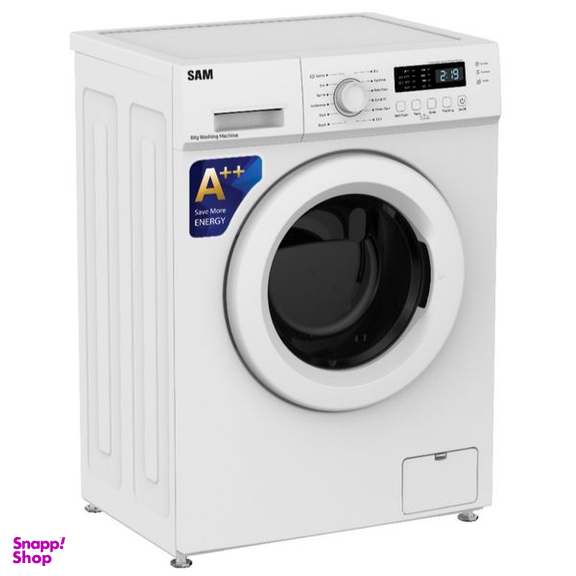 ماشین لباسشویی سام الکترونیک مدل UN-Q1225/W ظرفیت 8 کیلوگرم