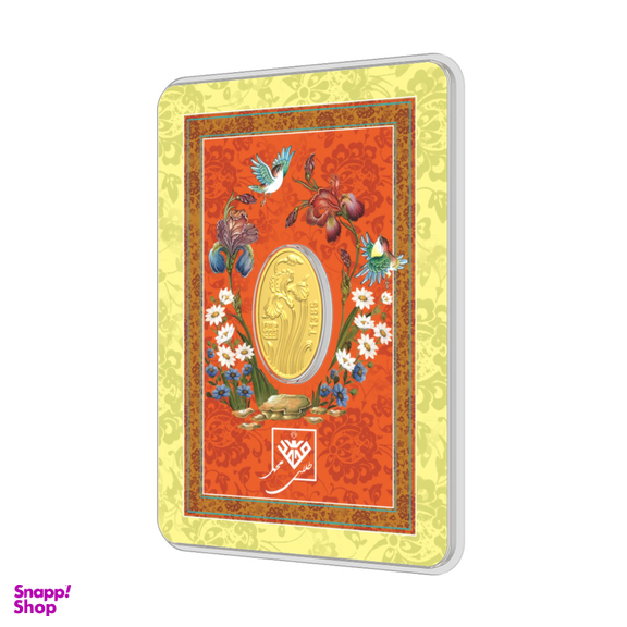 شمش طلا 24 عیار طلای محمد مدل گل زنبق کد zdp