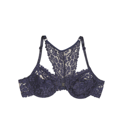 ست شورت و سوتین گیپور فنردار تیریتی سرمه‌ای کد 950