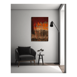 تابلو نقاشی شعله های زمین کد A020823