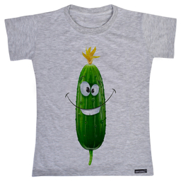 تیشرت آستین کوتاه دخترانه 27 مدل Smiling Cucumber کد MH780