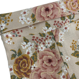 شلوار راحتی نوزادی مدل گل‌ صورتی کمر پهن