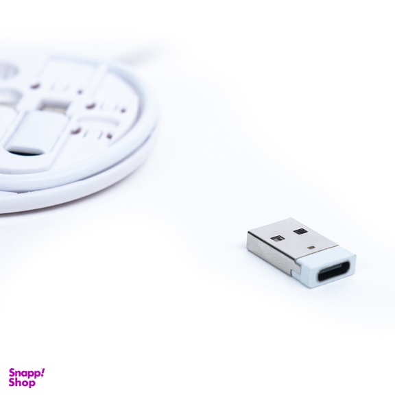 کابل تبدیل USB-C به USB-C و لایتنینگ و USB و micro-USB فوربری مدل RC190 طول 0.23 متر