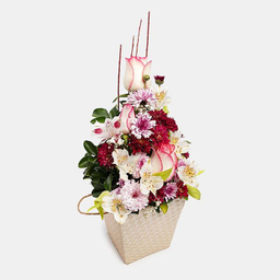 باکس گل طبیعی سایز متوسط ابعاد 30×40