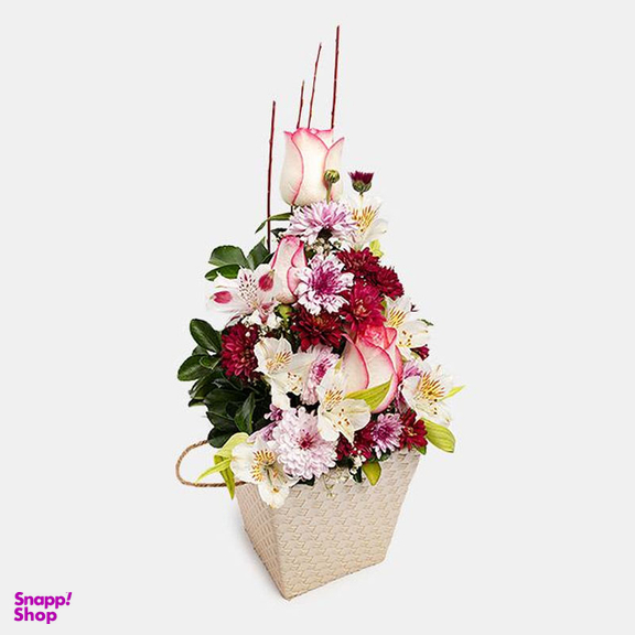 باکس گل طبیعی سایز متوسط ابعاد 30×40