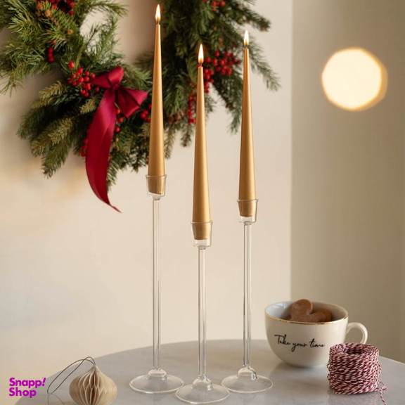 شمعدان مدل قلمی مجموعه 3 عددی