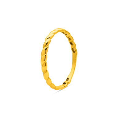 انگشتر طلا 18 عیار زنانه سی گلد گالری مدل پیچ متوسط