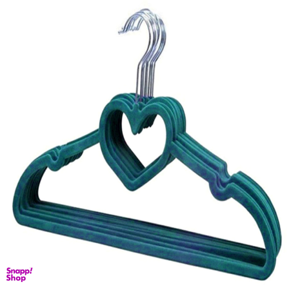 چوب لباسی مخمل طرح قلب مدل Heart بسته 5 عددی