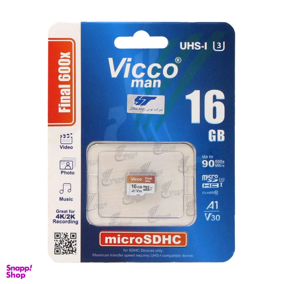 کارت حافظه microSDHC ویکومن مدل Final 600X Plus کلاس 10 سرعت 90MBps ظرفیت 16 گیگابایت