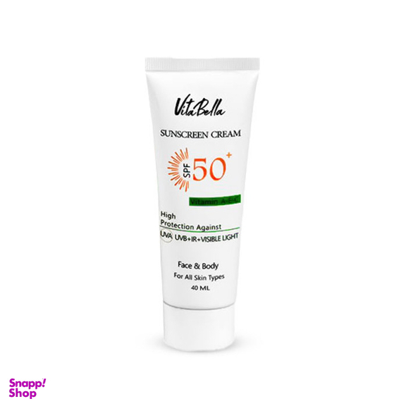 کرم ضد آفتاب بی رنگ ویتابلا مدل SPF50 حجم 40 میلی لیتر