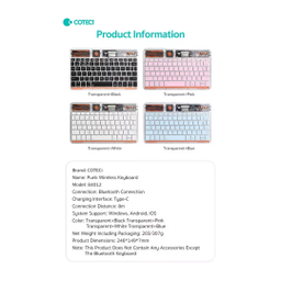 کیبورد بی سیم بلوتوثی کوتتسی مدل 84012