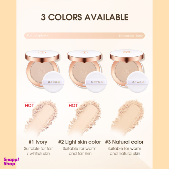پودر فیکس فشرده او تو او رنگ 02 light skin color