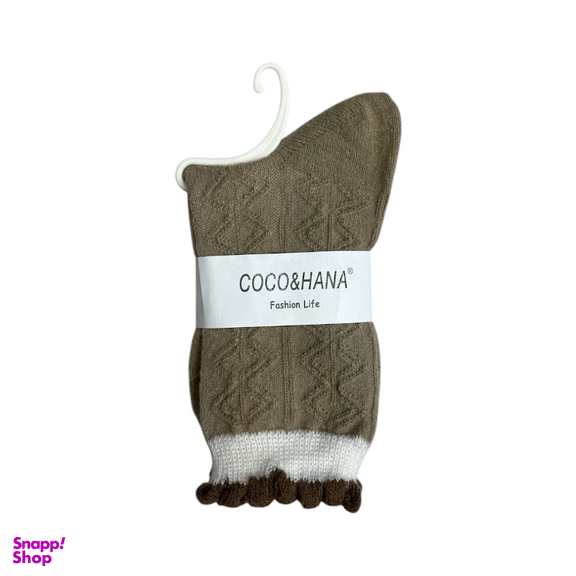 جوراب ساقدار زنانه کوکو اند هانا مدل زمستانی کد Coco-88 طرح بافت زیگزاگ