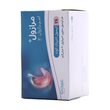 کپسول امپرازول 20 میلی گرم دکتر عبیدی بسته 28 عددی