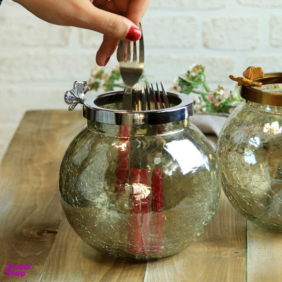 جای قاشق و چنگال شیشه ترک سالینو کد N-4039