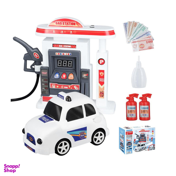ست اسباب بازی ناب سل مدل جایگاه پمپ بنزین شارژی همراه با ماشین دودزا GAS STATION SET