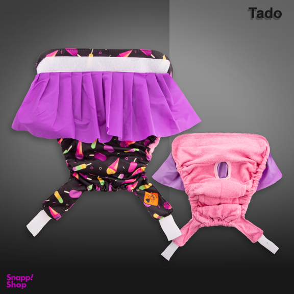 پوشک سگ تادو طرح ماده دامنی کد 1126 سایز S