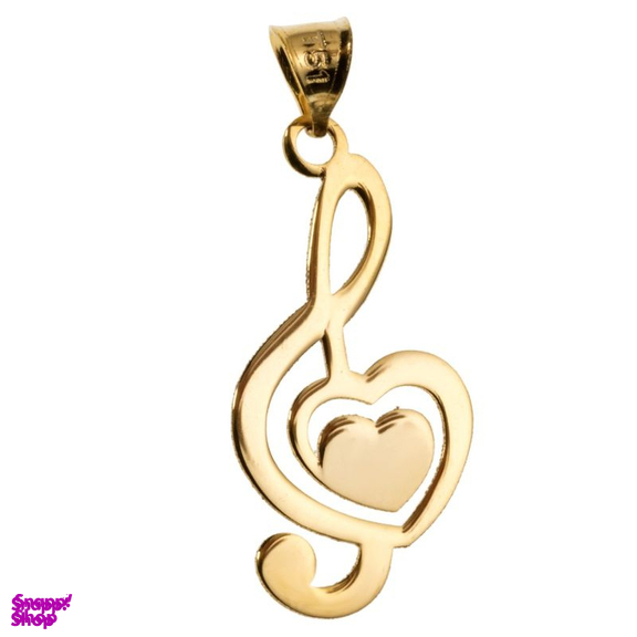 پلاک گردنبند طلا 18 عیار زنانه مدل نت و قلب کد pe1010923