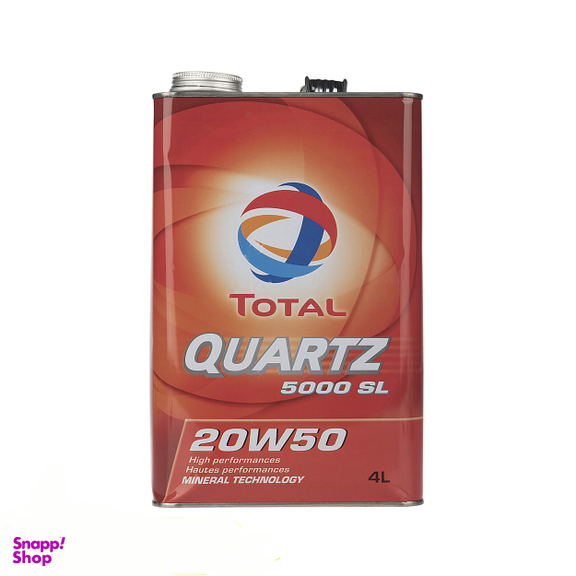 روغن موتور خودرو توتال مدل Quartz 5000 SL حجم 4 لیتر
