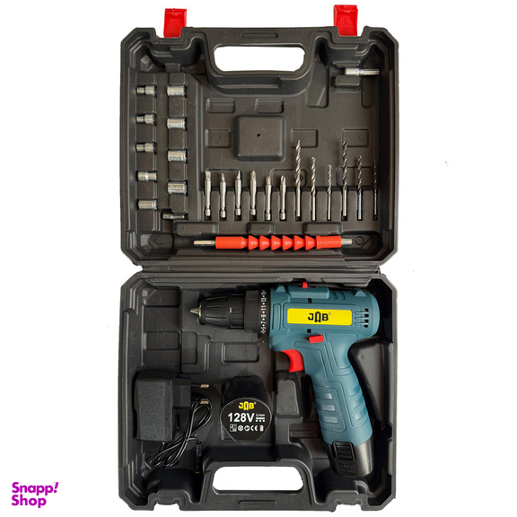 دریل پیچ گوشتی شارژی جاب مدل JB-128 POWER X مجموعه 40 عددی