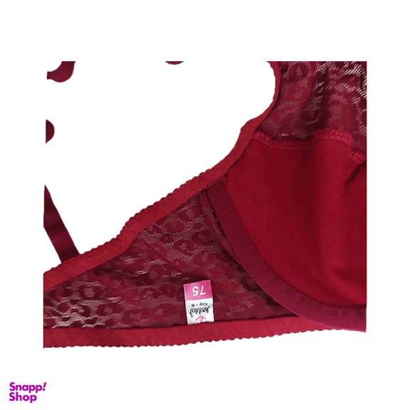 ست شورت و سوتین زنانه ژوبین کد DR-3023 رنگ زرشکی