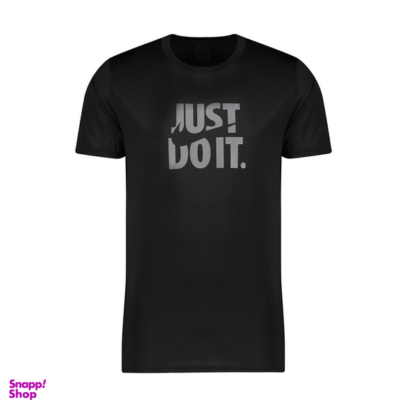 تیشرت ورزشی مردانه طرح نایک مدل Just Do It کد AT129 رنگ مشکی