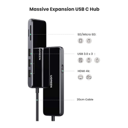 هاب 6 پورت تایپ سی یوگرین مدل CM314-80129