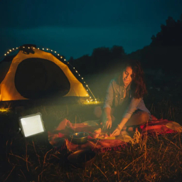 چراغ کمپینگ خورشیدی گرین لاین مدل Solar Camping Light 7200mAh