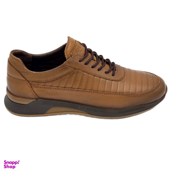 کفش راحتی مردانه شمس کد 08754 رنگ قهوه‌ای