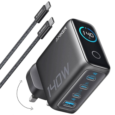 شارژر دیواری 140 وات انکر مدل B2697KZ1 (PD3.1) Zolo سه پین UK به همراه کابل U