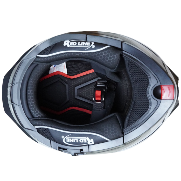 کلاه کاسکت فک متحرک رد لاین کد 960 رنگ مشکی مات به همراه کاور