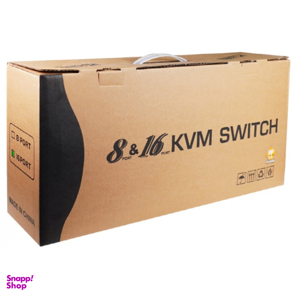 سویيچ کی وی ام ۱۶ پورت کی نت مدل PLUS KP-SWKH416 Automatic USB