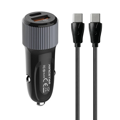 شارژر فندکی 38 وات کینگ استار مدل KC135C PD به همراه کابل USB-C