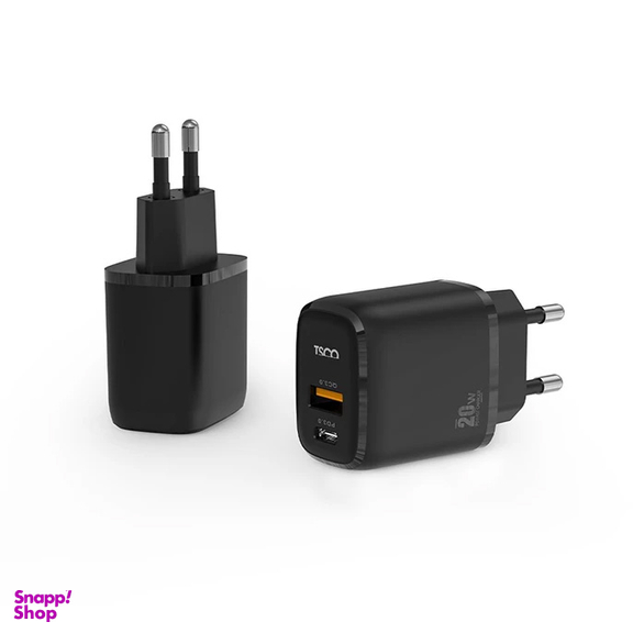 شارژر دیواری تسکو مدل TTC65 1PD+1U توان 20 وات همراه با کابل تایپ سی
