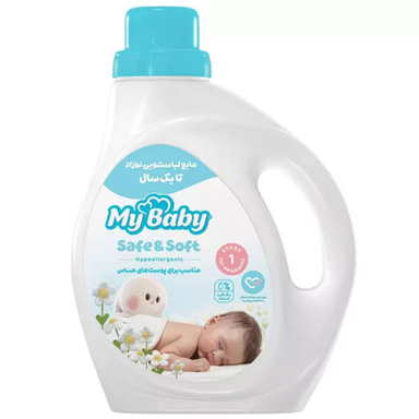 مایع لباسشويی مای بیبی نوزاد مدل پلی اتیلنی وزن 1000 گرم