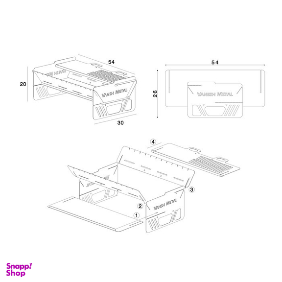 منقل پازلی ونش مدل فولادی کد N16